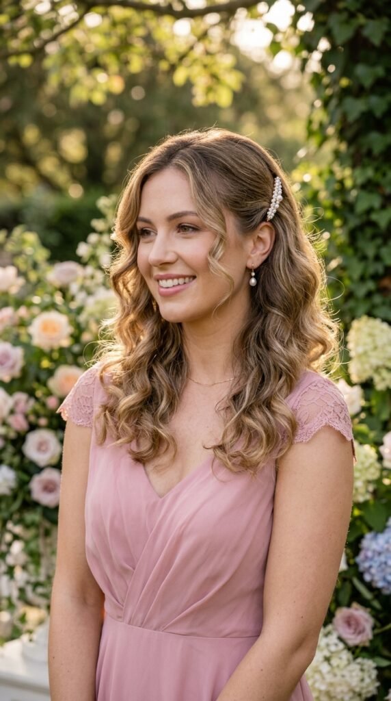 Loose Curls with a Subtle Clip