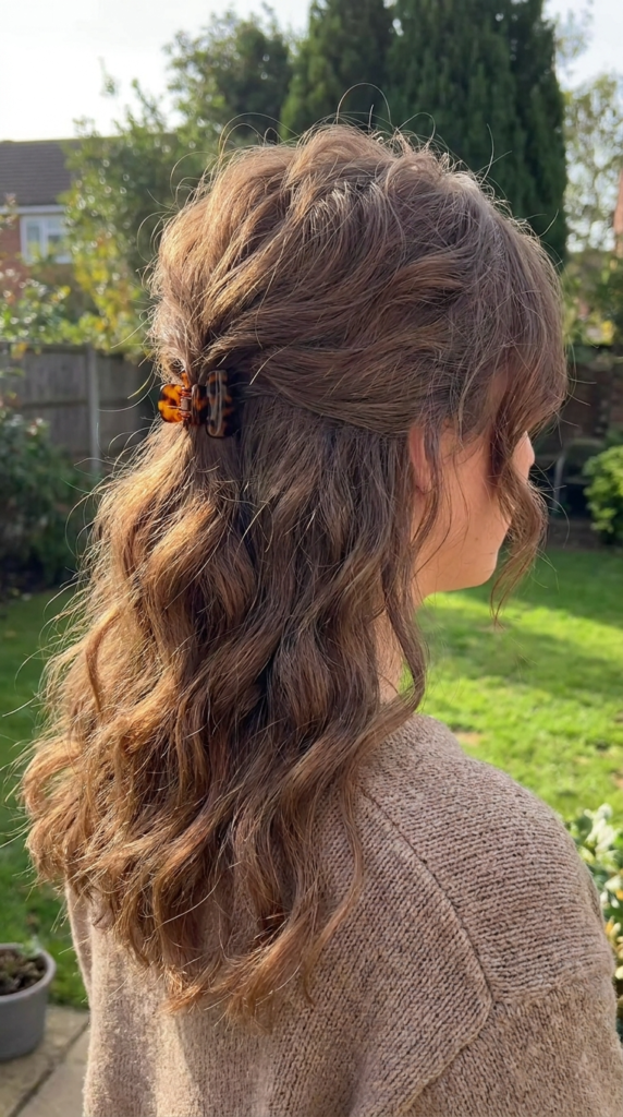 Low Half-Up Style