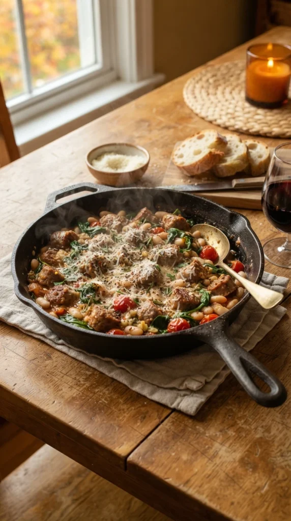  Sausage and White Bean Skillet