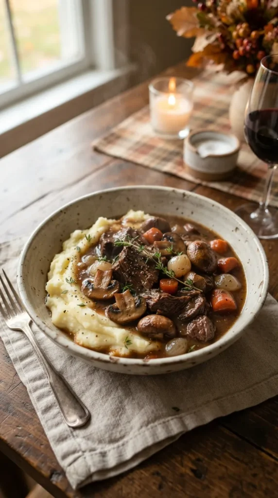 Slow Cooker Beef and Mushrooms