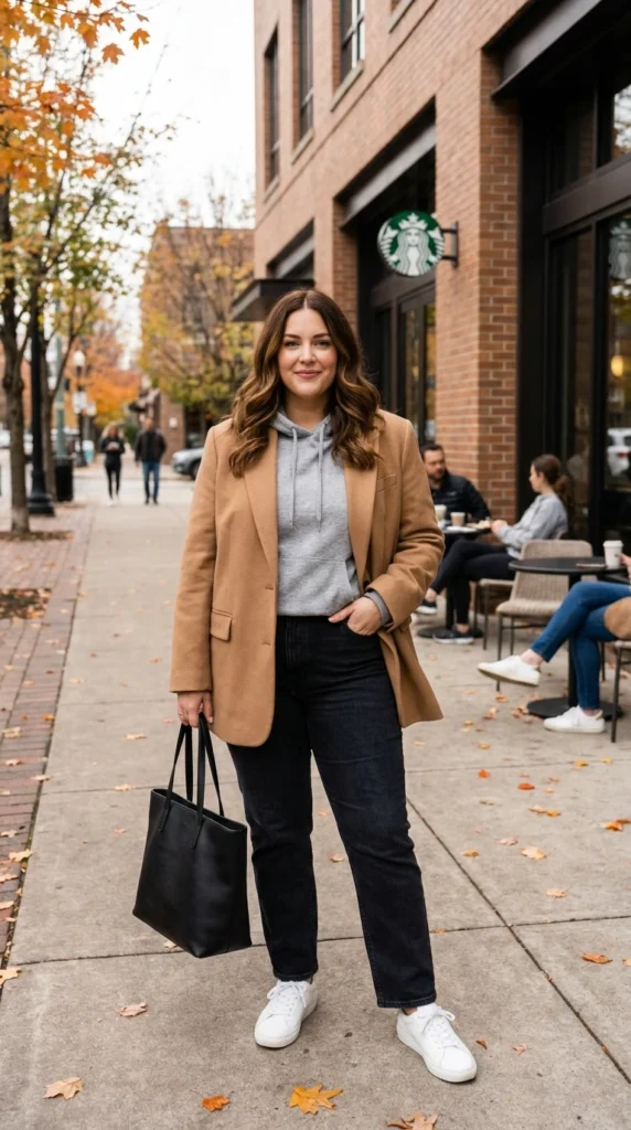 Blazer Over a Hoodie and Jeans