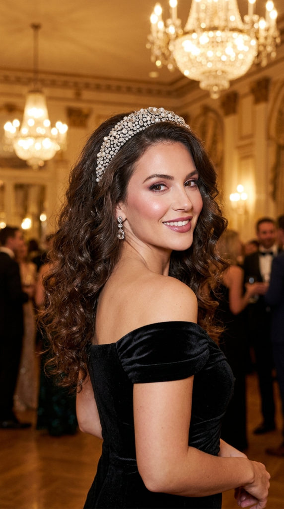Loose Curls with a Statement Headband