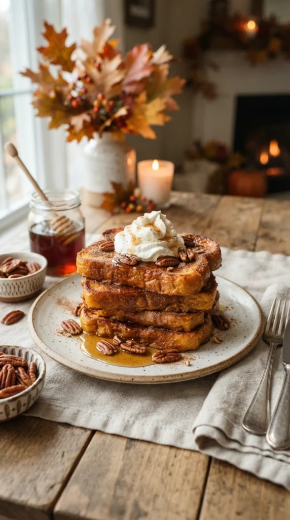 Pumpkin French Toast with Cinnamon Sugar