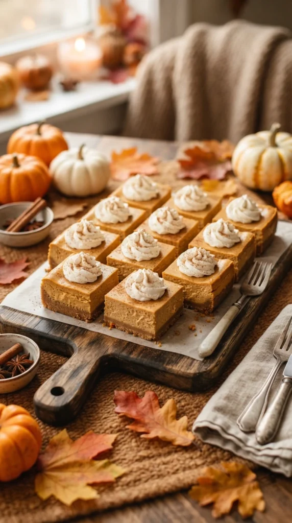 Pumpkin Spice Cheesecake Bars