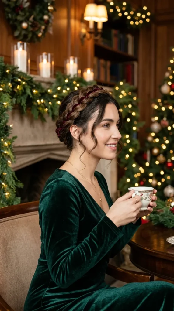 Ribbon-Wrapped Braid Crown