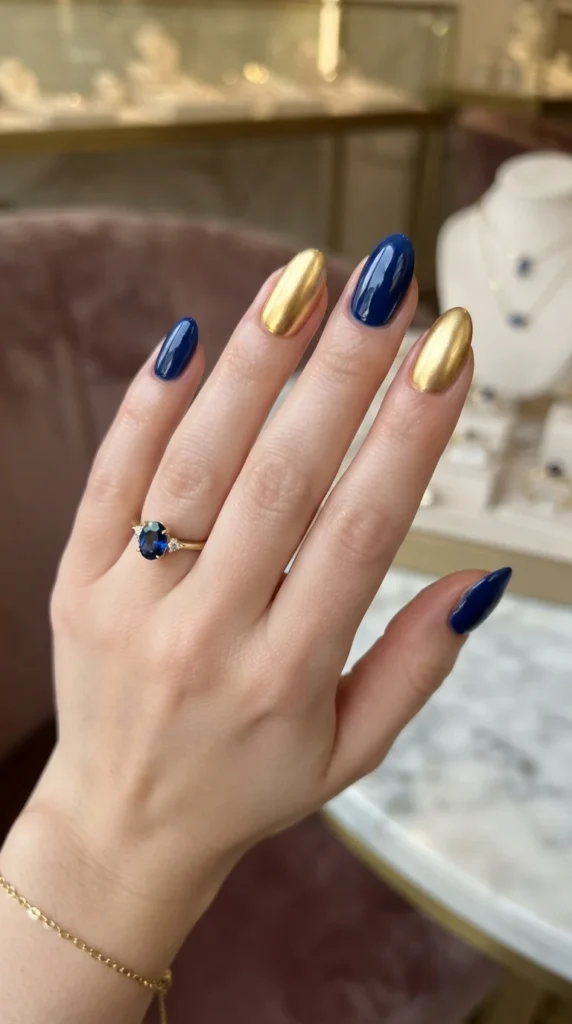 9. Sapphire and Gold Two-Tone