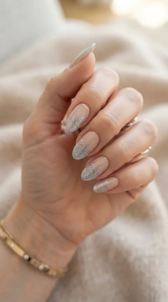 9. Silver Glitter Ombre