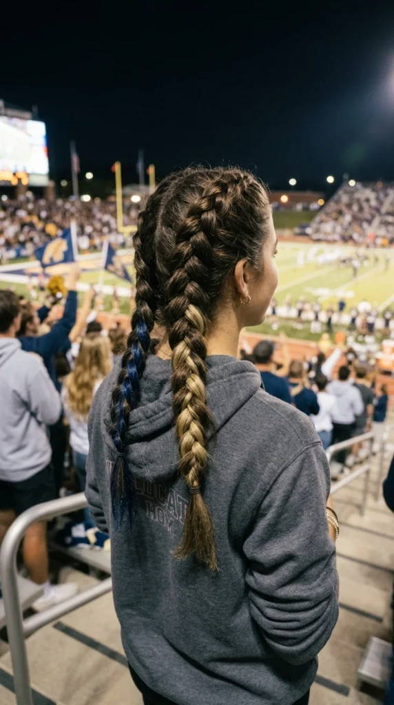 Two-Tone Braid with Team Colors