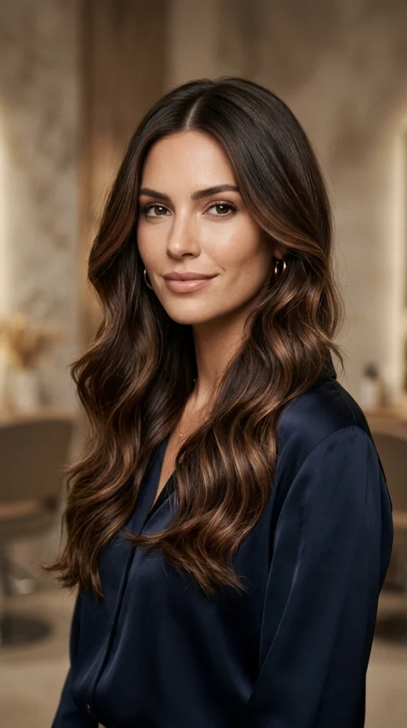 Warm Lowlights on Brunette Base