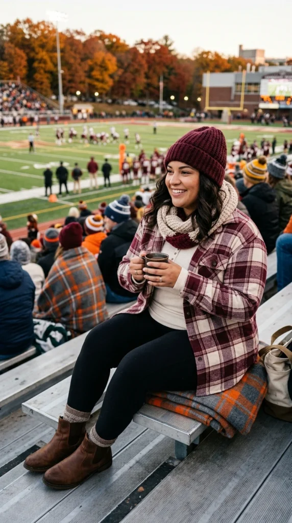 Fleece Lined Leggings and an Oversized Flannel