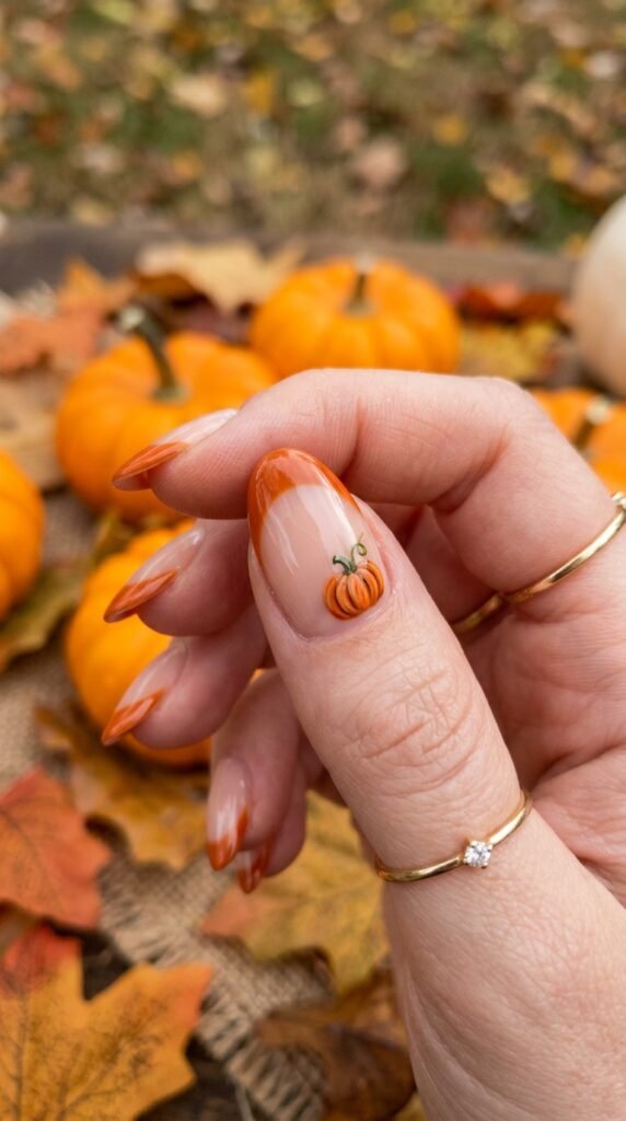 Pumpkin Patch French Tips