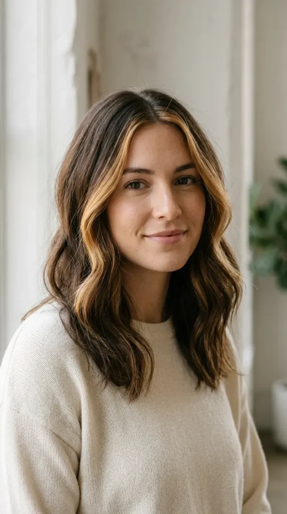 Face-Framing Honey Highlights