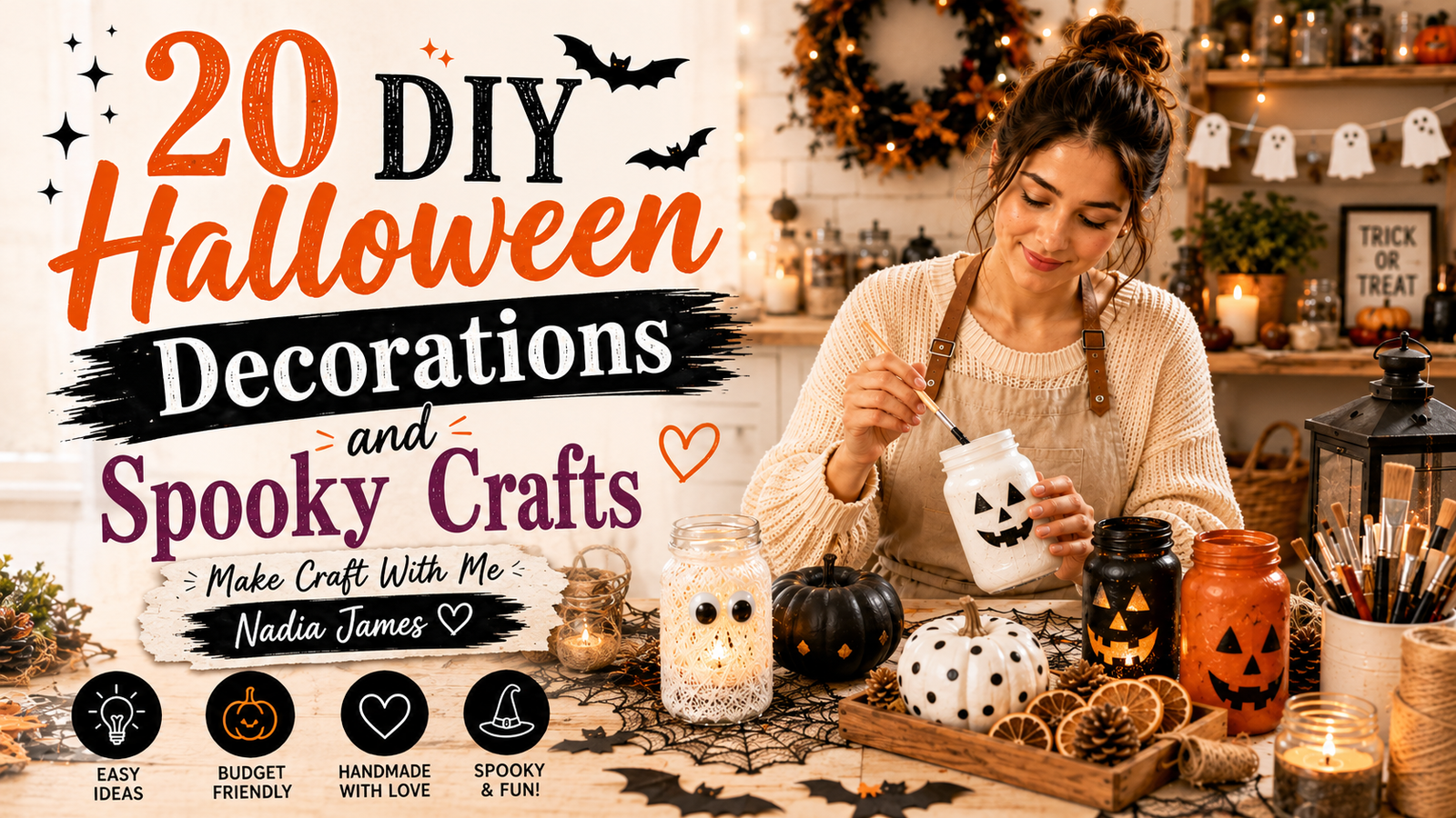 20 DIY Halloween Decorations and Spooky Crafts for Your Home
