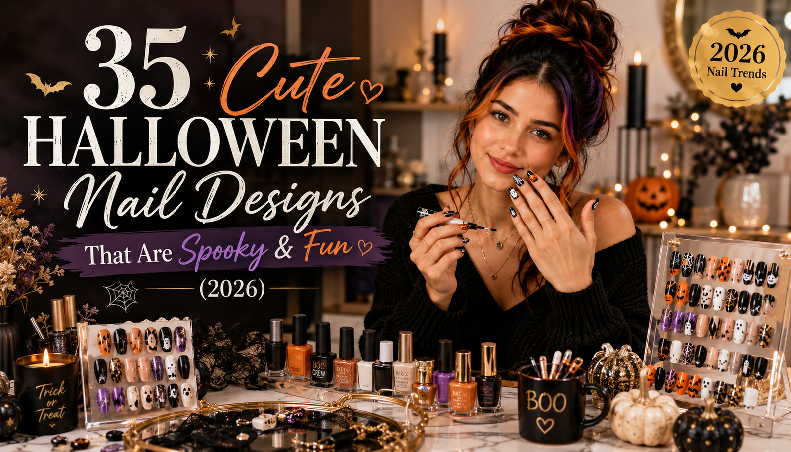35 Cute Halloween Nail Designs That Are Spooky & Fun (2026)