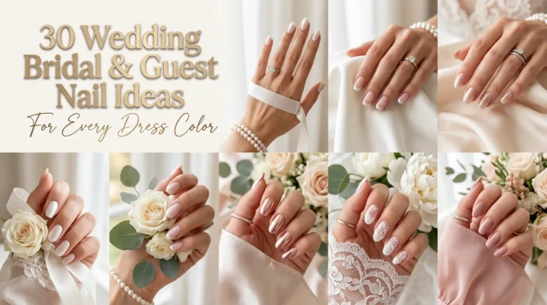 30 Bridal & Wedding Guest Nail Ideas for Every Dress Color
