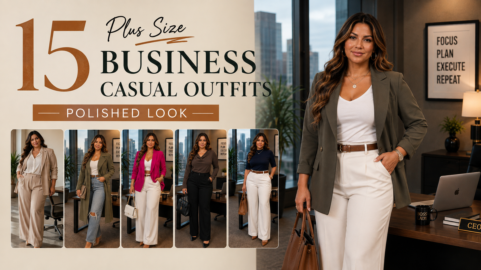 15 Plus Size Business Casual Outfits, Polished Look