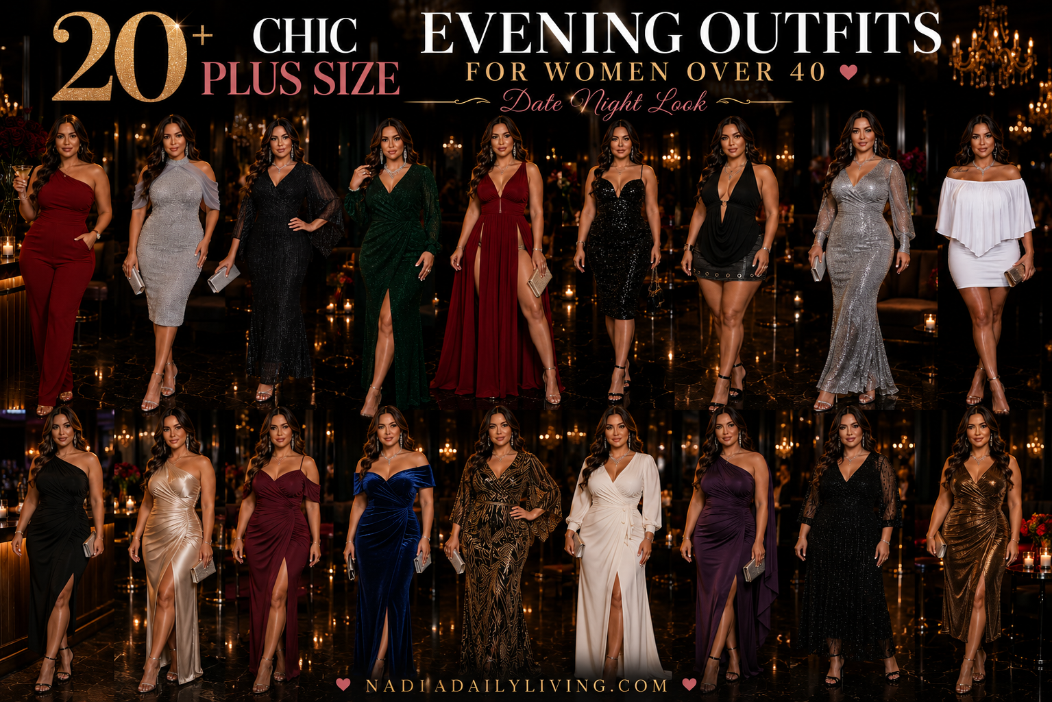 20+ Chic Plus Size Evening Outfits for Women Over 40