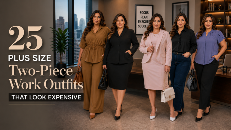 25 Plus Size Two-Piece Work Outfits That Look Expensive