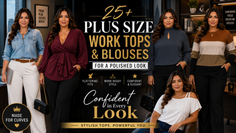 25 Plus Size Work Tops & Blouses for a Polished Look