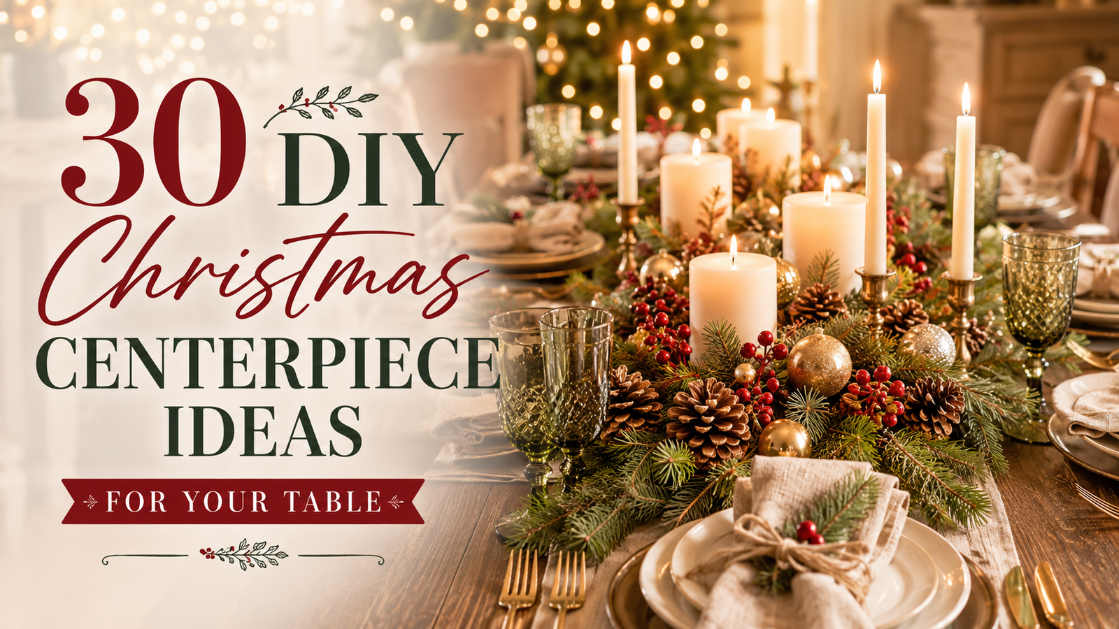 30 DIY Christmas Centerpiece Ideas for Your Table