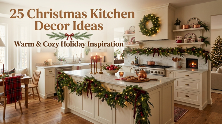 25 Christmas Kitchen Decor Ideas That Feel Warm & Cozy