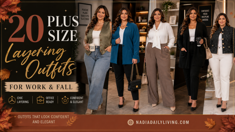 20 Plus Size Layering Outfits for Work & Fall
