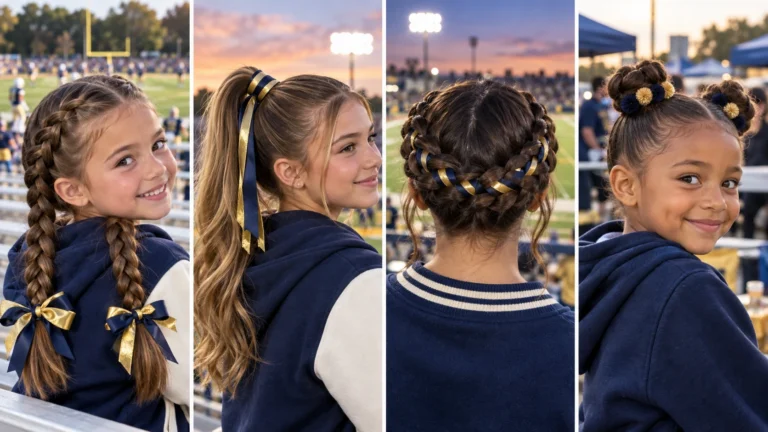 10 Game Day Hairstyles for Kids and Teen