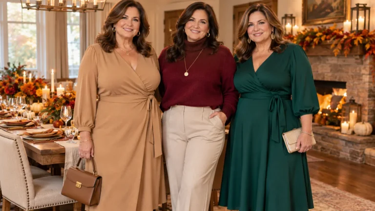 Plus Size Thanksgiving Outfits for Women Over 50