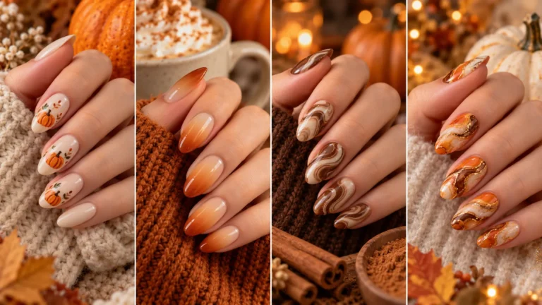 15 Cozy Pumpkin Spice Nail Designs to Try in Fall 2026