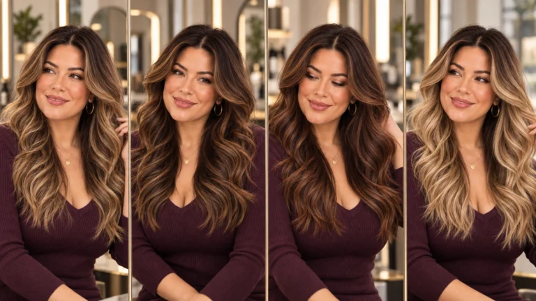 Long Hair Color Ideas: Latte, Balayage & Warm Brunette Tones
