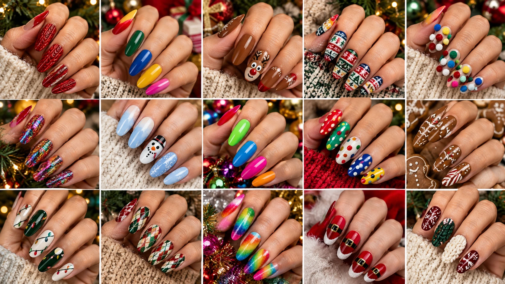 15 Festive Nail Ideas for Ugly Sweater Parties