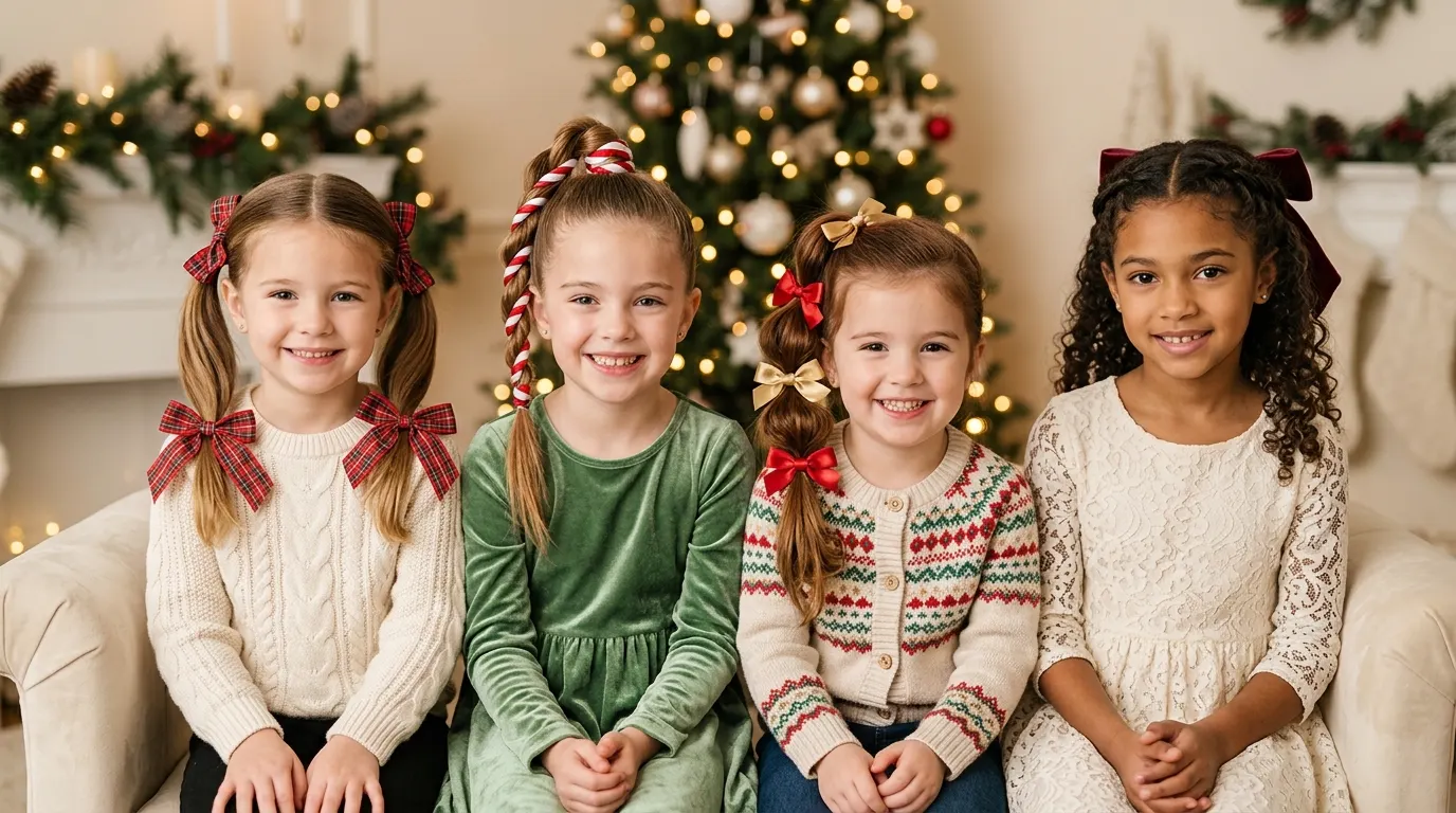 15 Christmas Hairstyles for Kids