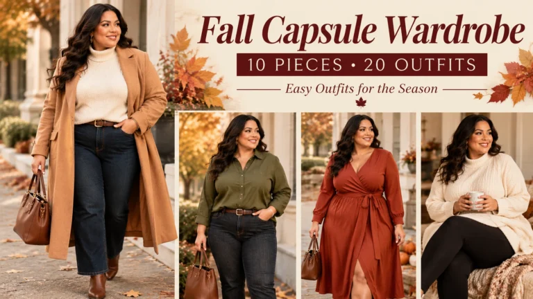 Fall Capsule Wardrobe: 10 Pieces, 20 Outfits (Plus Size)